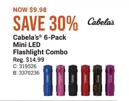 Cabela's Cabela's 6-Pack Mini LED Flashlight Combo offer