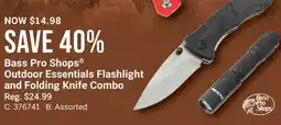 Cabela's Bass Pro Shops Outdoor Essentials Flashlight and Folding Knife Combo offer