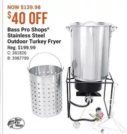 Cabela's Bass Pro Shops Stainless Steel Outdoor Turkey Fryer offer