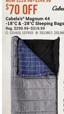 Cabela's Cabela's Magnum 44-18°C &-28°C Sleeping Bags offer