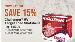 Cabela's Challenger HV Target Load Shotshells offer