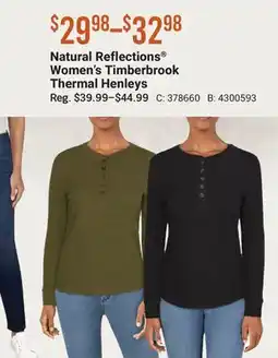 Cabela's Natural Reflections Women's Timberbrook Thermal Henleys offer