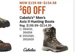 Cabela's Cabela's Men's Axis II Hunting Boots offer