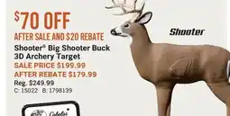 Cabela's Shooter Big Shooter Buck 3D Archery Target offer
