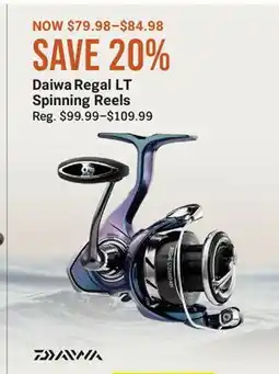 Cabela's Daiwa Regal LT Spinning Reels offer