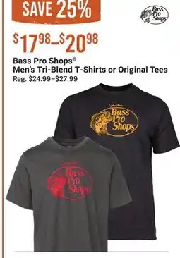 Cabela's Bass Pro Shops Men's Tri-Blend T-Shirts or Original Tees offer