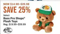 Cabela's Bass Pro Shops Plush Toys offer