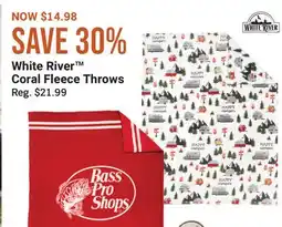 Cabela's White River Coral Fleece Throws offer