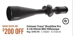Cabela's Crimson Trace Brushline Pro 4-16×50mm BDC Riflescope offer