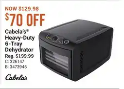 Cabela's Cabela's Heavy-Duty 6-Tray Dehydrator offer