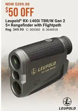 Cabela's Leupold RX-1400i TBR/W Gen 2 5× Rangefinder with Flightpath offer