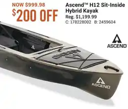 Cabela's Ascend H12 Sit-Inside Hybrid Kayak offer