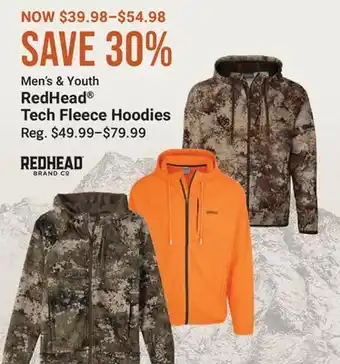 Cabela's RedHead Tech Fleece Hoodies offer