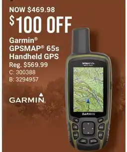 Cabela's Garmin GPSMAP 65s Handheld GPS offer