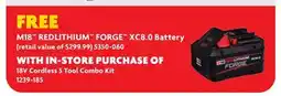 Home Hardware M18 REDLITHIUM FORGE XC8.0 Battery offer