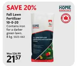 Home Hardware Fall Lawn Fertilizer 10-0-20 offer