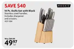 Home Hardware 14 Pc. Knife Set with Block offer