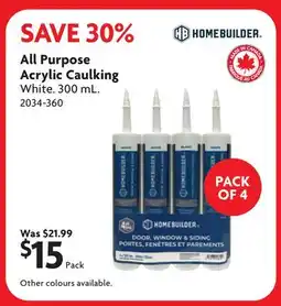 Home Hardware All Purpose Acrylic Caulking offer