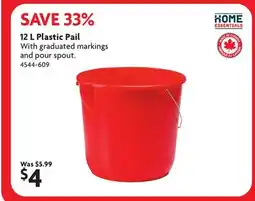 Home Hardware 12 L Plastic Pail offer