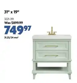 Home Hardware Bristol Vanities with Cultured Marble Top 31 x 19 offer