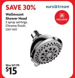 Home Hardware Wallmount Shower Head offer