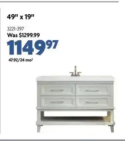 Home Hardware 49 W x 19 D Bristol Vanity with Cultured Marble Top offer