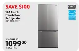Home Hardware 18.4 Cu. Ft. French Door Refrigerator offer