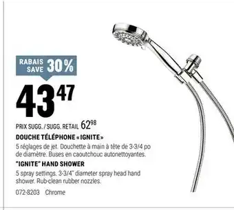 BMR DOUCHE TÉLÉPHONE  IGNITE  offer