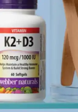 Walmart Webber Naturals Vitamin K2 + D3 offer