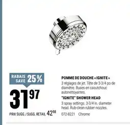 BMR POMME DE DOUCHE  IGNITE  offer