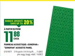BMR PANNEAU ACOUSTIQUE  SONOPAN  offer