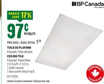 BMR TUILE DE PLAFOND offer
