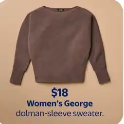 Walmart Women's George dolman-sleeve sweater offer