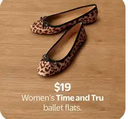 Walmart Women's Time and Tru Ballet Flats offer