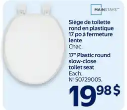 Walmart 17 Plastic round slow-close toilet seat offer