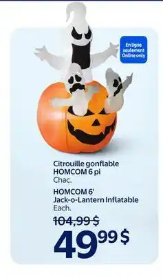 Walmart HOMCOM 6 pi Jack-o-Lantern Inflatable offer