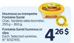 Walmart Fontaine Santé hummus or dips offer