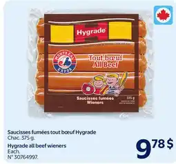 Walmart Hygrade all beef wieners offer