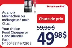 Walmart KitchenAid Your choice Food Chopper or Hand Blender offer
