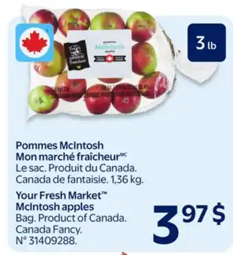 Walmart Your Fresh Market Mclntosh apples offer