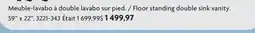 Home Hardware Floor standing double sink vanity offer