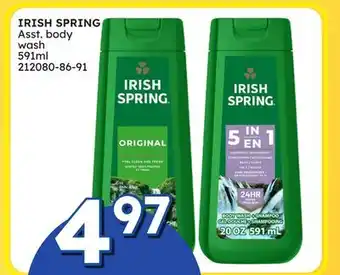 Rossy IRISH SPRING Asst. body wash offer