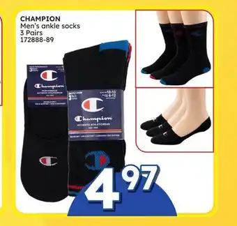 Rossy CHAMPION Men's ankle socks offer