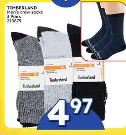 Rossy TIMBERLAND Men's crew socks 3 Pairs 210879 offer