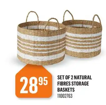 Canac Set of 2 Natural Fibres Storage Baskets offer