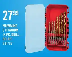 Canac Milwaukee Titanium 14-Pc. Drill Bit Set offer