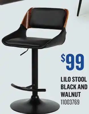 Canac Lilo Stool Black and Walnut offer