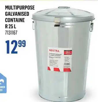 Canac Multipurpose Galvanised Container 25L offer