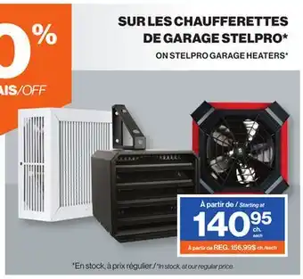Patrick Morin STELPRO GARAGE HEATERS offer