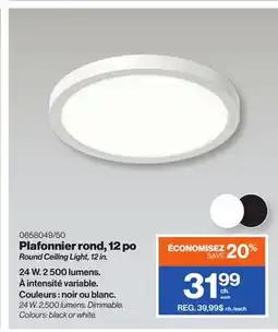 Patrick Morin Round Ceiling Light, 12 in offer